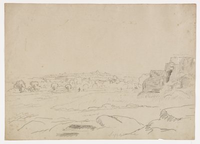 Siracusa y la Tumba de Timoleón, Sicilia, 1842 de Thomas Cole